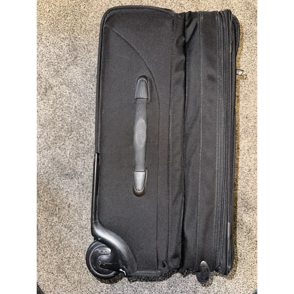 TUMI Black Ballistic Nylon Rolling Carry On Suitcase 22x14x12 Luggage